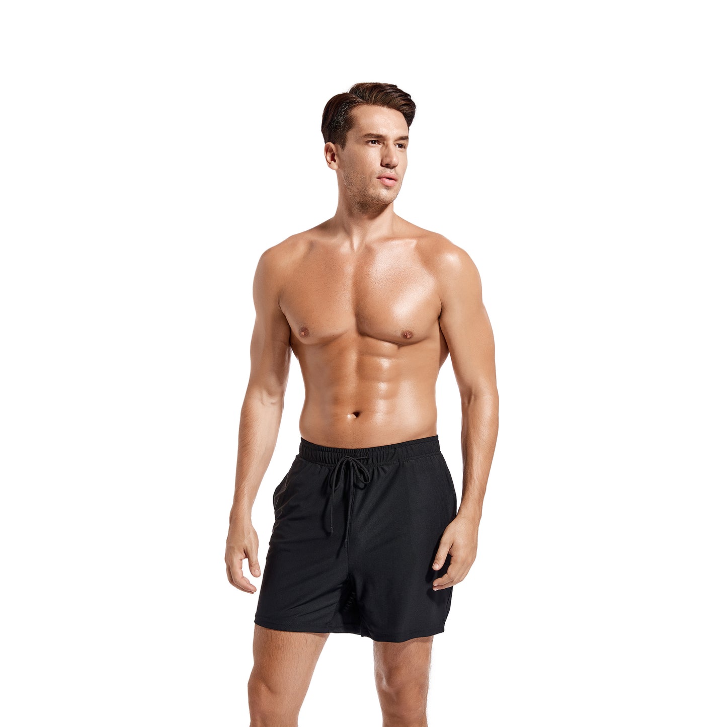 MEN'S TAN-THROUGH SWIM SHORT TRUNKS