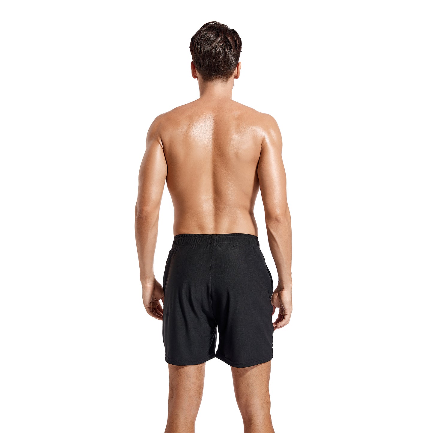 MEN'S TAN-THROUGH SWIM SHORT TRUNKS