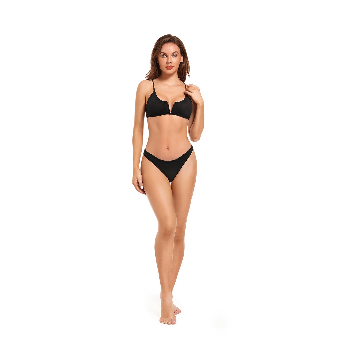 DAHLIA TAN-THROUGH BIKINI SET