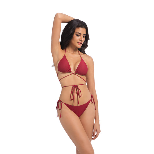 CALYPSO CURRENT TAN-THROUGH BIKINI SET