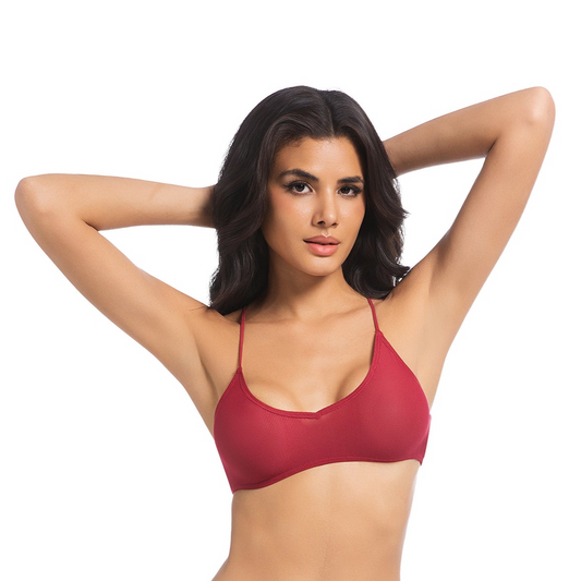 ISLA SOLSTICE TAN-THROUGH BIKINI TOP