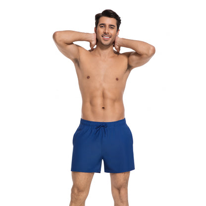 MEN'S AZURE TAN-THROUGH SWIM TRUNKS — view 4 | OLUZU SWIM