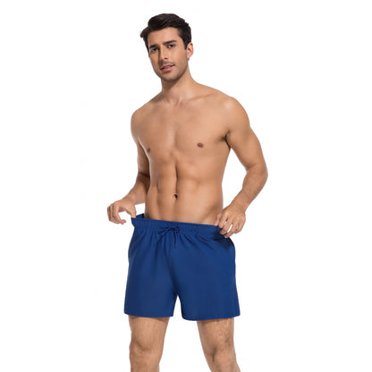 MEN'S AZURE TAN-THROUGH SWIM TRUNKS — view 5 | OLUZU SWIM