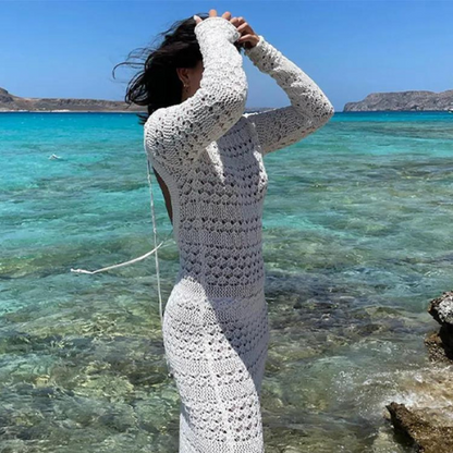 SUN BLAST CROTCHED KNITTED DRESS