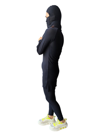 MODEST TAN-THROUGH BURKINI SET II — view 2 | OLUZU SWIM