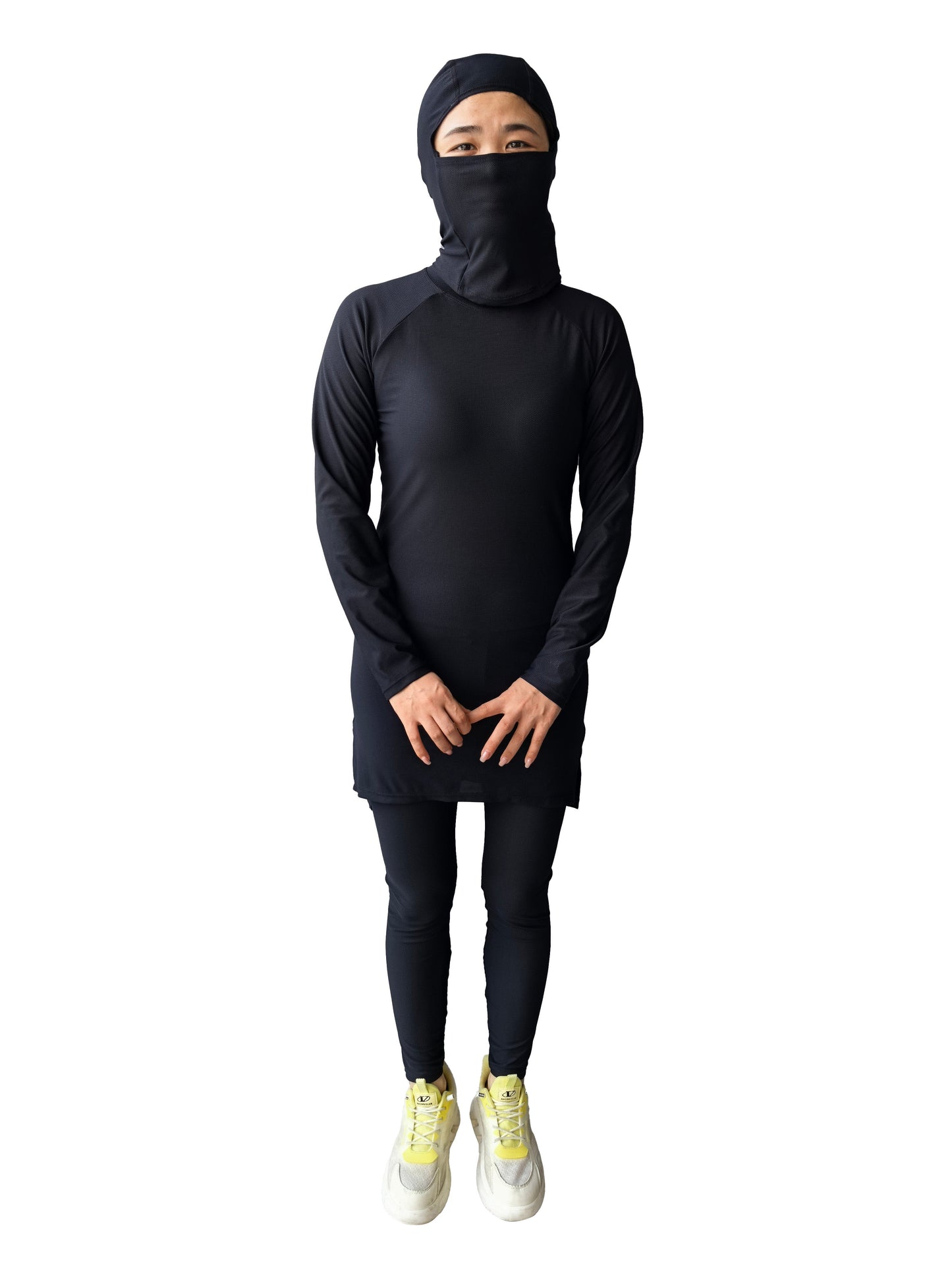 MODEST TAN-THROUGH BURKINI SET II — view 3 | OLUZU SWIM