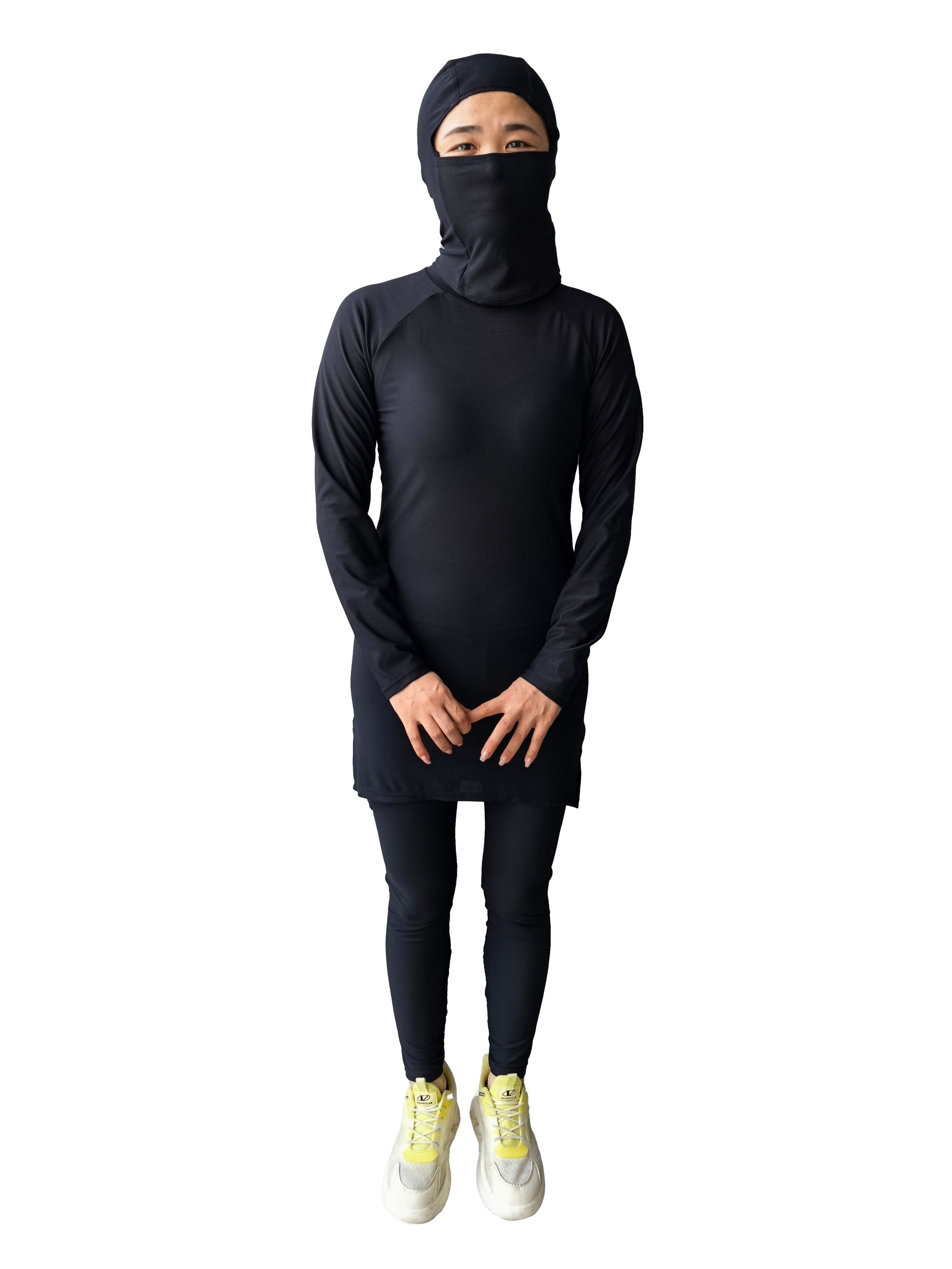 MODEST TAN-THROUGH BURKINI SET II — view 3 | OLUZU SWIM