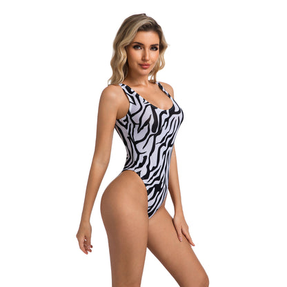 BOTANICAL ECLIPSE TAN-THROUGH ONE PIECE — view 5 | OLUZU SWIM