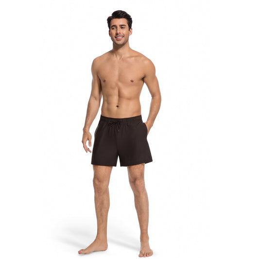MEN'S BROWN TAN-THROUGH SWIM TRUNKS | OLUZU SWIM