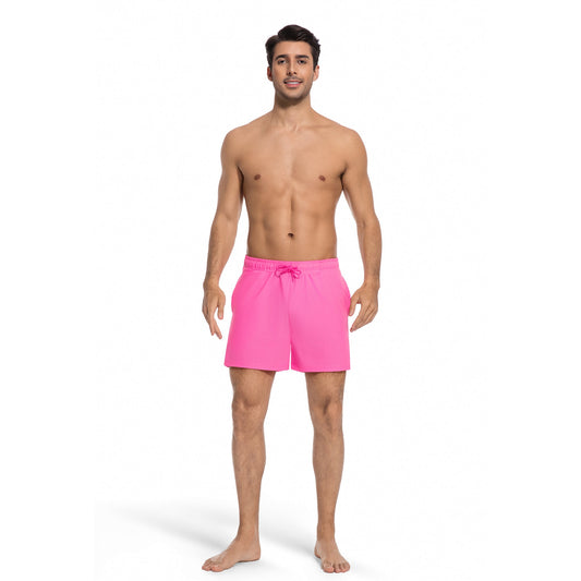 MEN'S PINK TAN-THROUGH SWIM TRUNKS | OLUZU SWIM