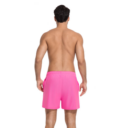 MEN'S PINK TAN-THROUGH SWIM TRUNKS — view 6 | OLUZU SWIM