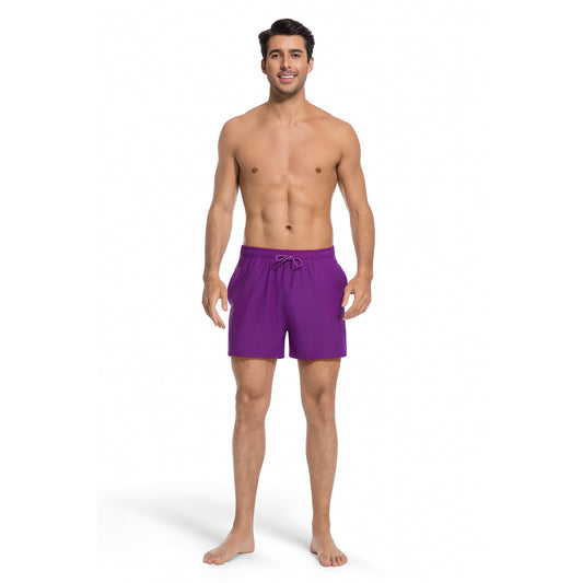 MEN'S SLATE TAN-THROUGH SWIM TRUNKS | OLUZU SWIM