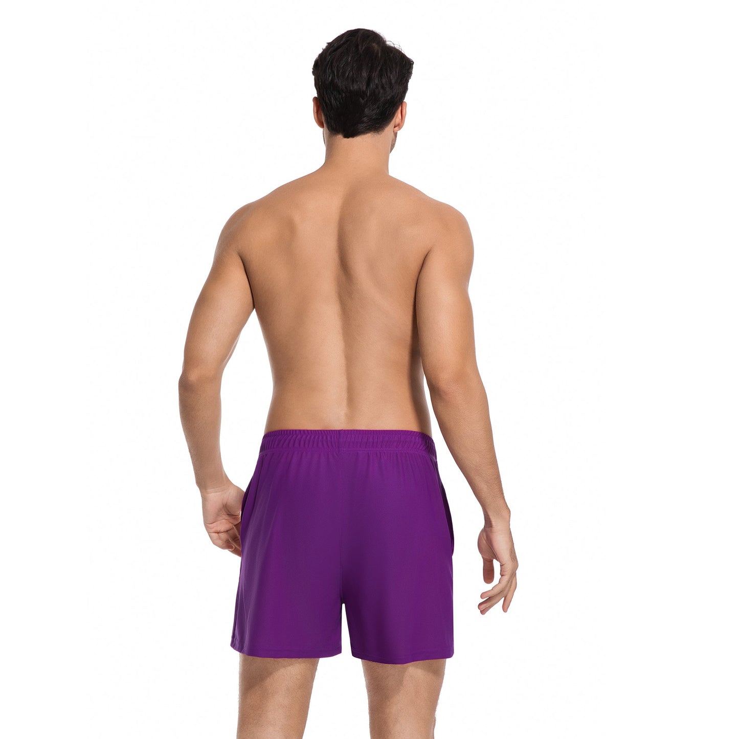 MEN'S SLATE TAN-THROUGH SWIM TRUNKS — view 6 | OLUZU SWIM