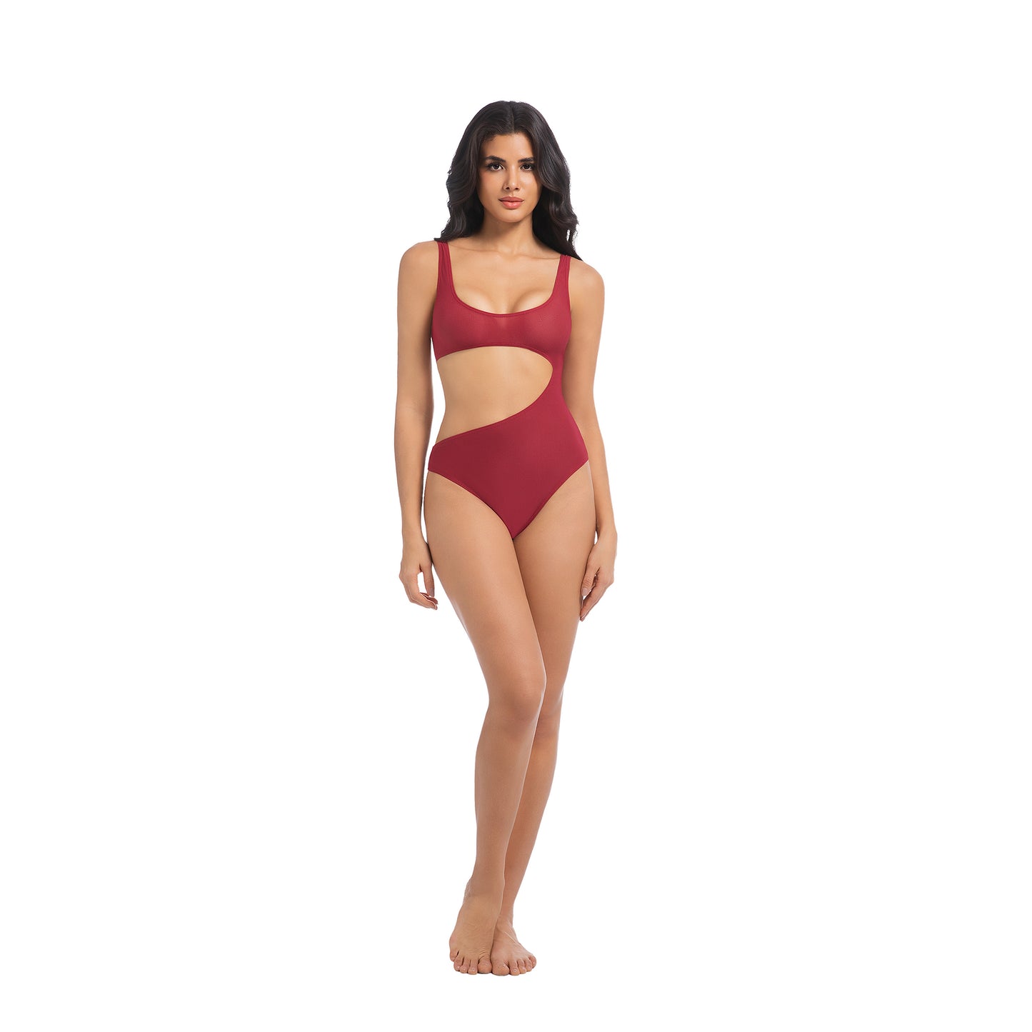 SAFFRON SHORE TAN-THROUGH ONE PIECE