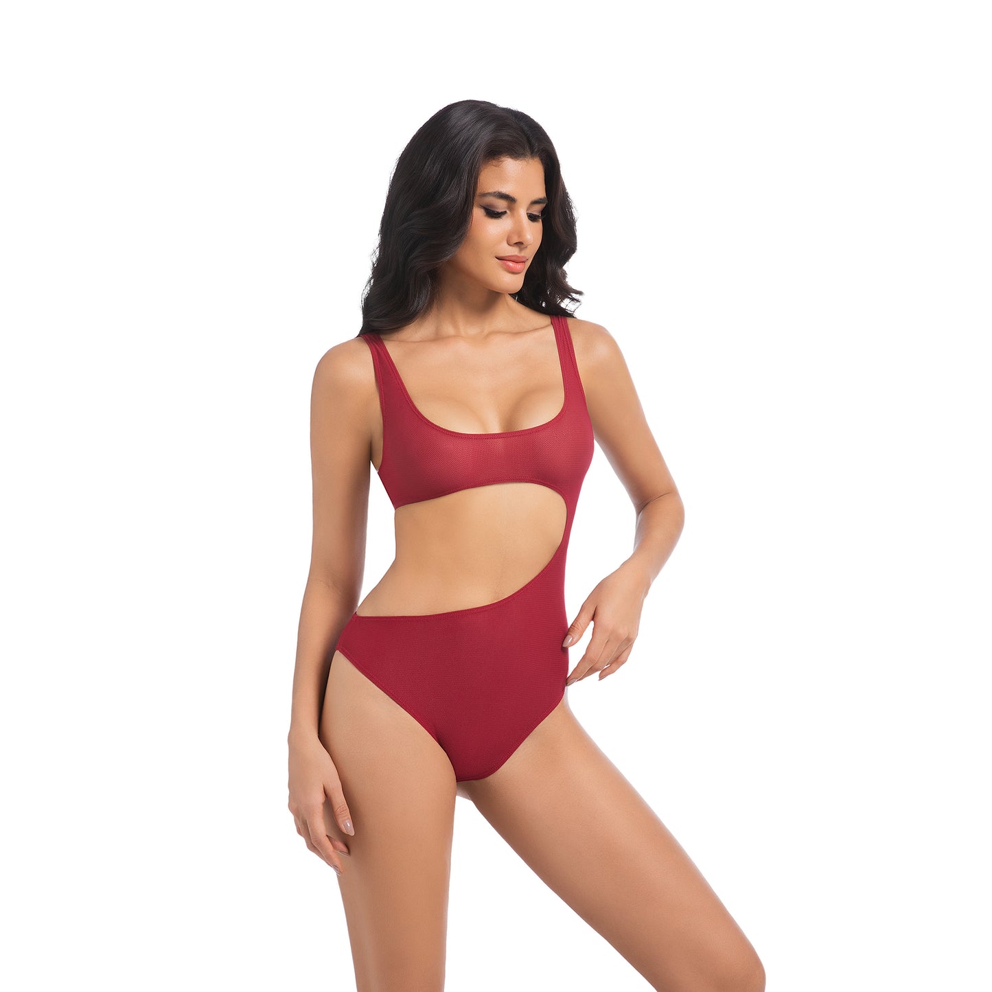 SAFFRON SHORE TAN-THROUGH ONE PIECE