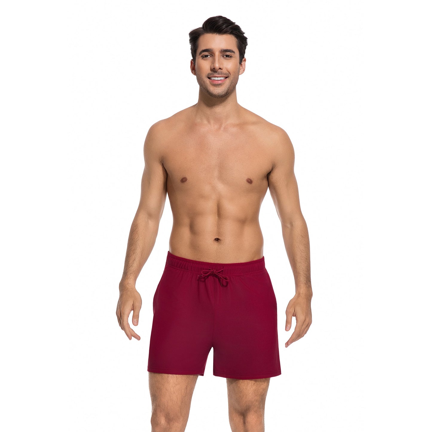 MEN'S PURPLE TAN-THROUGH SWIM TRUNKS — view 2 | OLUZU SWIM