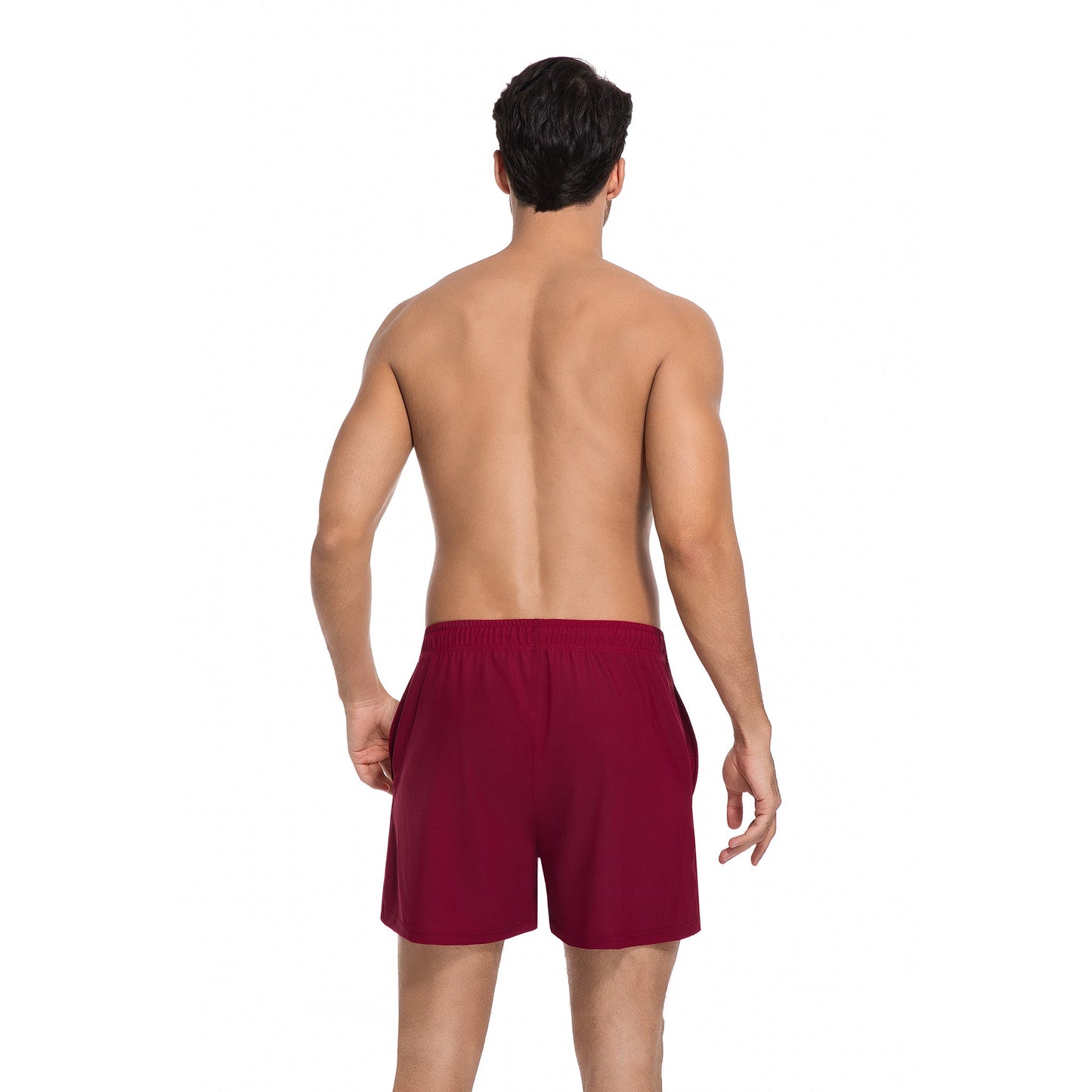 MEN'S PURPLE TAN-THROUGH SWIM TRUNKS — view 6 | OLUZU SWIM