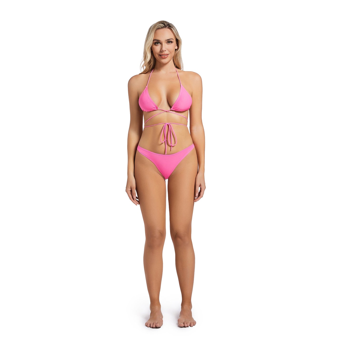 PINK SERENADE TAN-THROUGH BIKINI SET | OLUZU SWIM