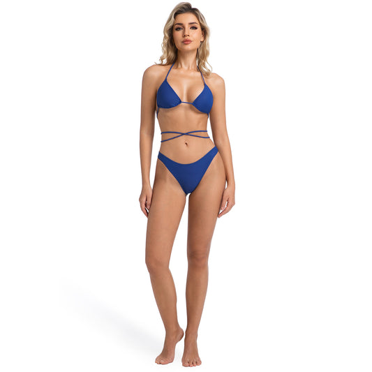 INDIGO WRAP TAN-THROUGH BIKINI SET | OLUZU SWIM