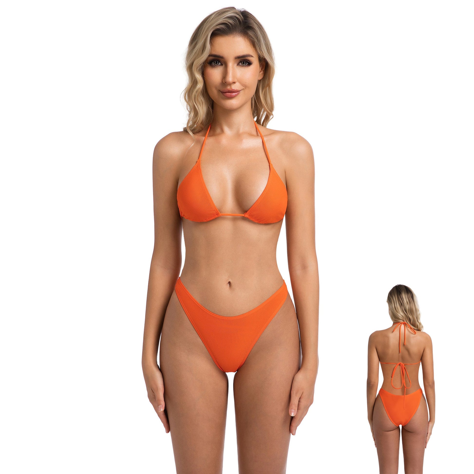 PAPAYA SHORE TAN-THROUGH BIKINI SET — view 7 | OLUZU SWIM