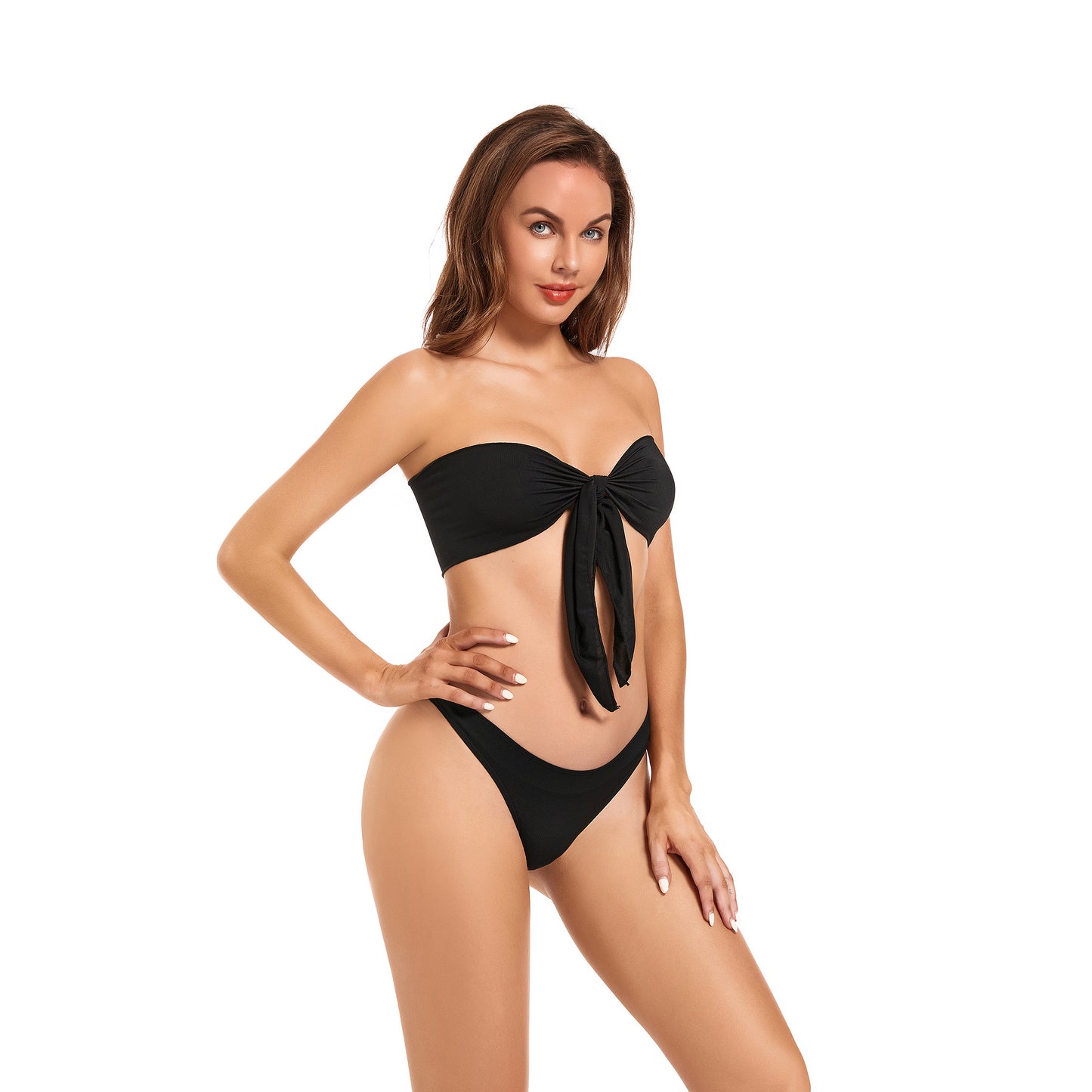 V LOW CUT TAN-THROUGH BIKINI BOTTOM