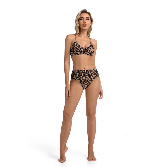 WILD CHILD PRINT TAN-THROUGH BIKINI SET | OLUZU SWIM