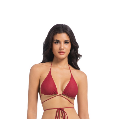CALYPSO CURRENT TAN-THROUGH BIKINI TOP