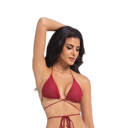 CALYPSO CURRENT TAN-THROUGH BIKINI TOP