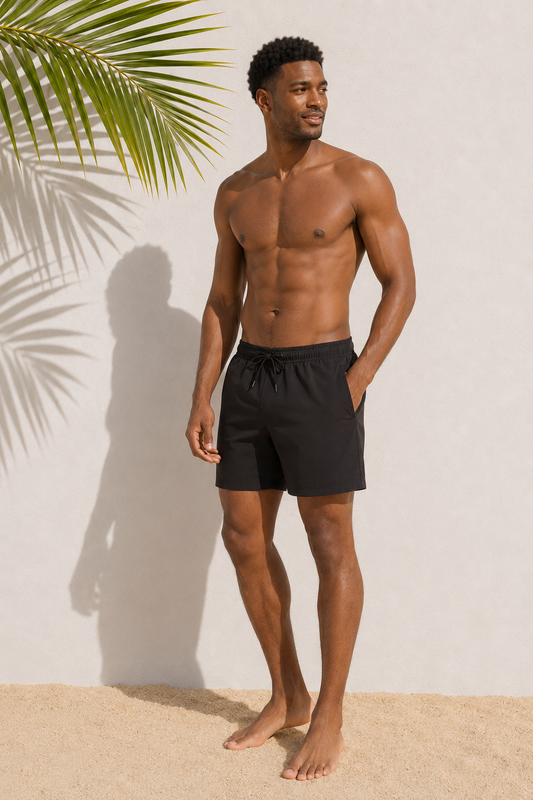 MEN'S TAN-THROUGH SWIM SHORT TRUNKS